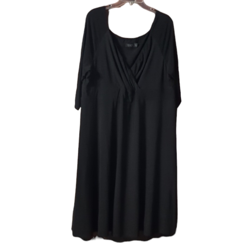 Igigi Women's Dress Vintage Faux Wrap Raglan 3/4 Sleeve Cocktail Plus Size 22 24